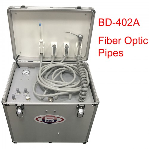 BD-402a Fiber-Optic Portable Professional Dental Turbine Unit with Air Compressor Suction System image 1
