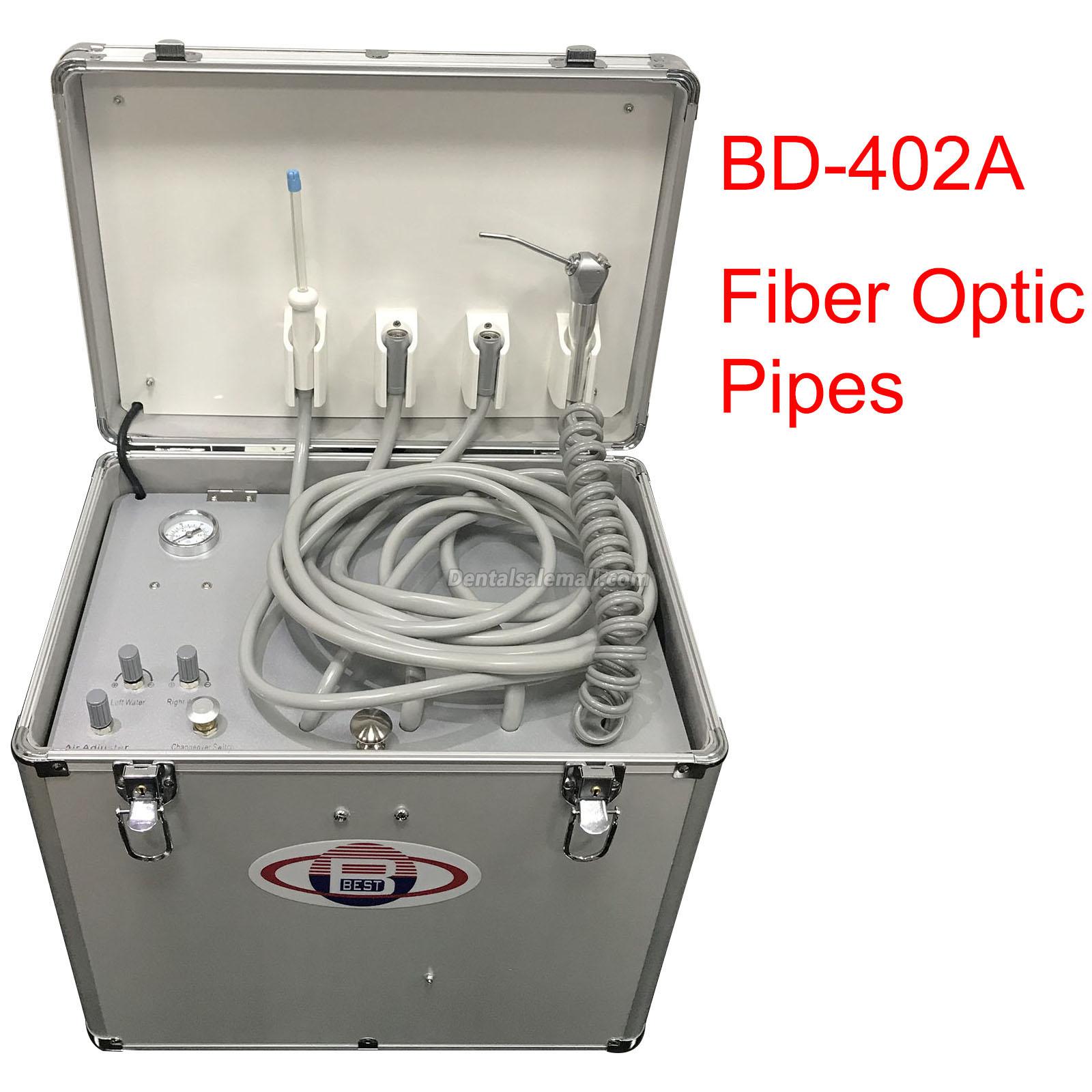 BD-402a Fiber-Optic Portable Professional Dental Turbine Unit with Air Compressor Suction System image 2
