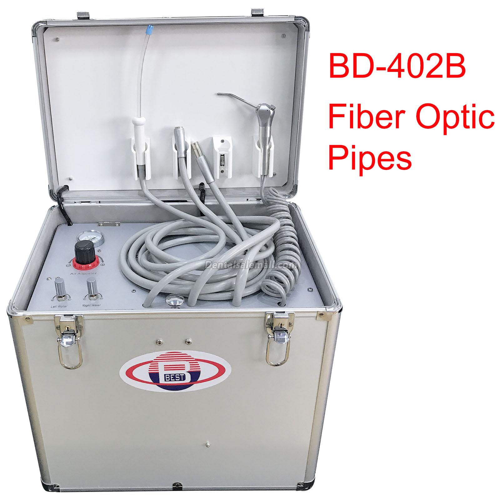 BD-402B LED Fiber Professional Dental Turbine Unit with Air Compressor Suction Triplex Syringe Optic image 2