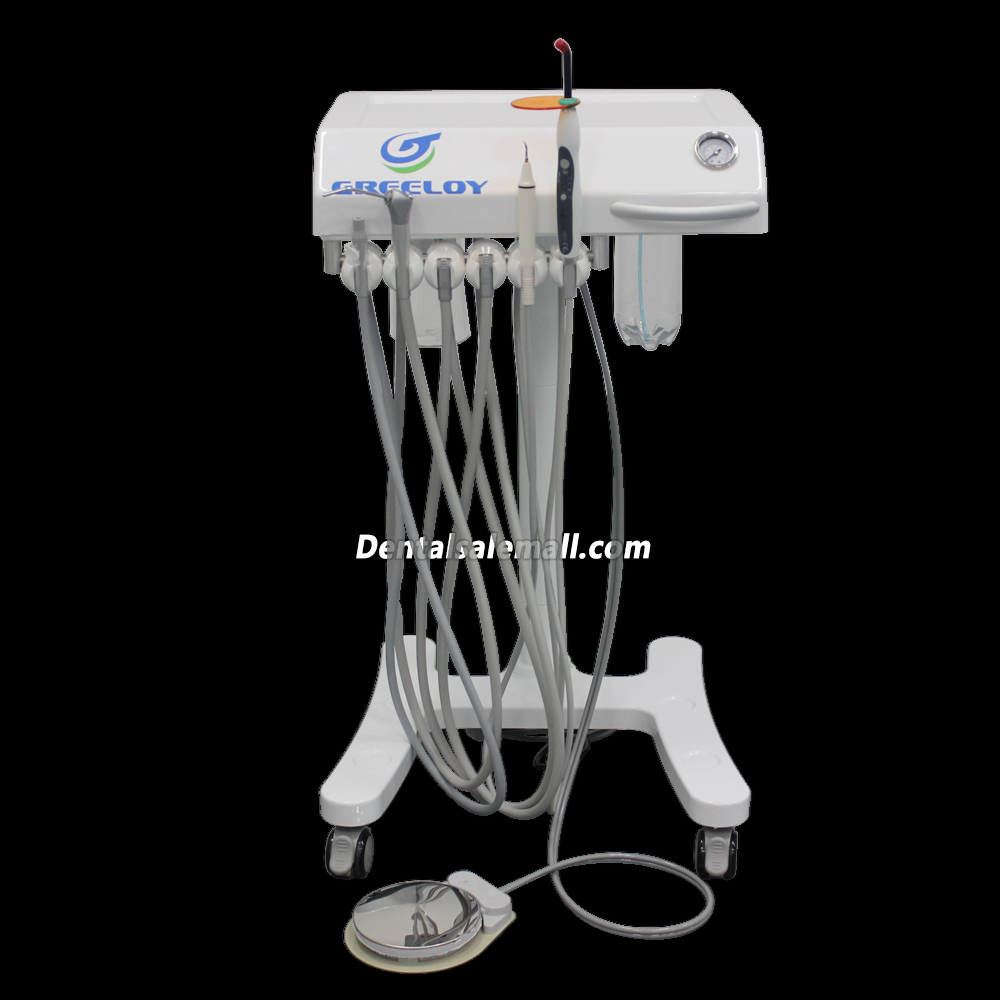 GREELOY® GU-P302 Mobile Professional Dental Delivery Cart Unit with Curing Light & Ultrasonic Scaler image 2