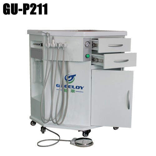 GREELOY® GU-P211 Mobile Professional Dental Delivery Cart Cabine System with Air Compressor image 1