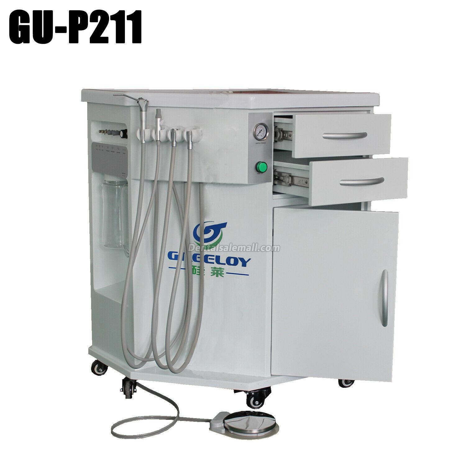 GREELOY® GU-P211 Mobile Professional Dental Delivery Cart Cabine System with Air Compressor image 2