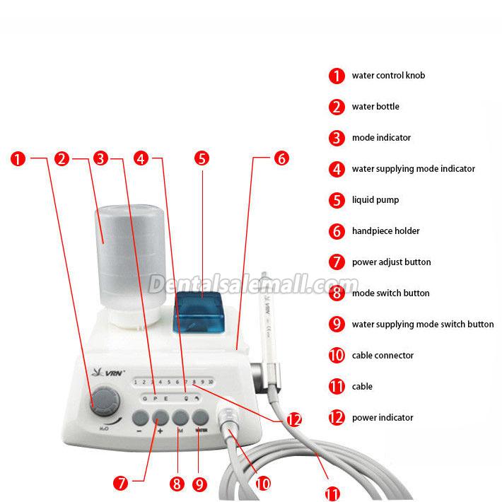 Vrn® a8 Ultrasonic Scaler Wireless Control Auto-Water Supply LED EMS Compatible for Professional Use image 10