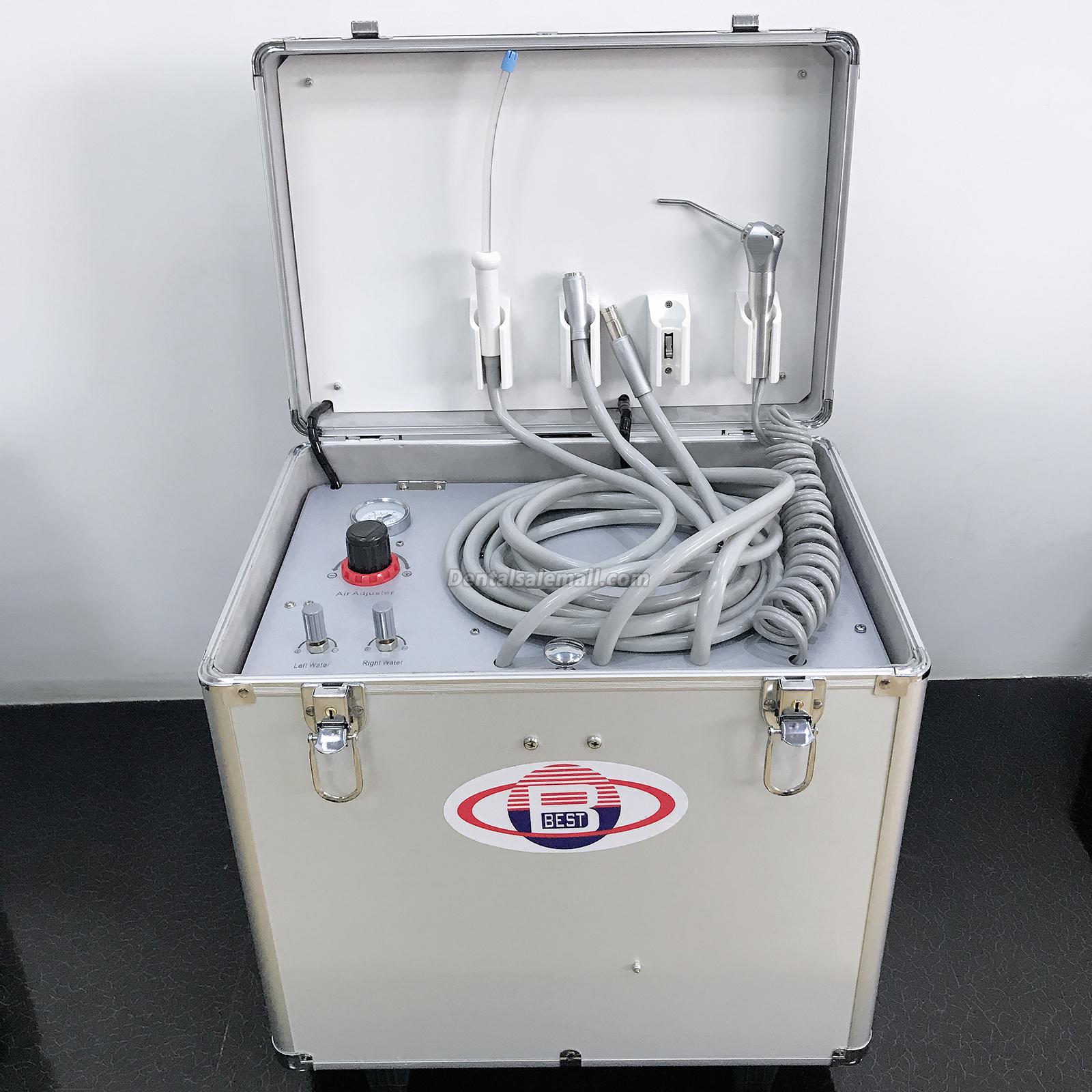 BD-402B Dental Portable Unit with Air Compressor, Suction, Triplex Syringe, and HP Tubes image 3