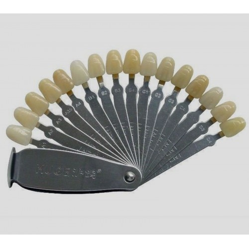 Dental Huge 16 Colors Shades Acrylic Teeth Shade Guide, Compatible with Vita Shade System image 1