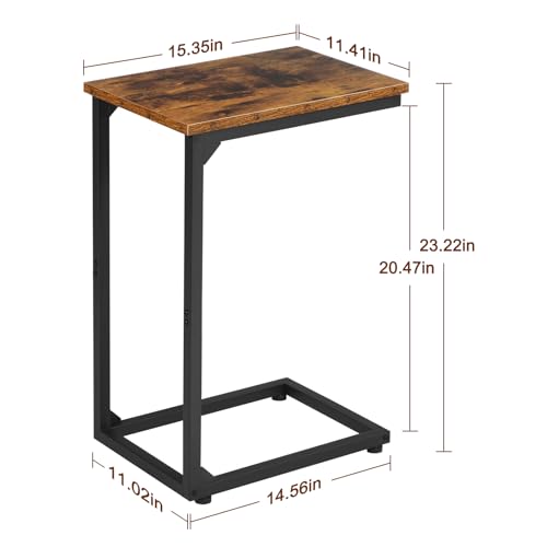 Shaped End Table Set of 2, Couch Side Table