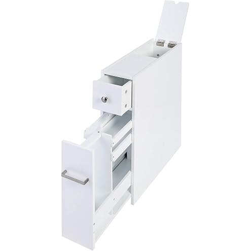 Small Bathroom Storage Cabinet with Toilet Paper Holder