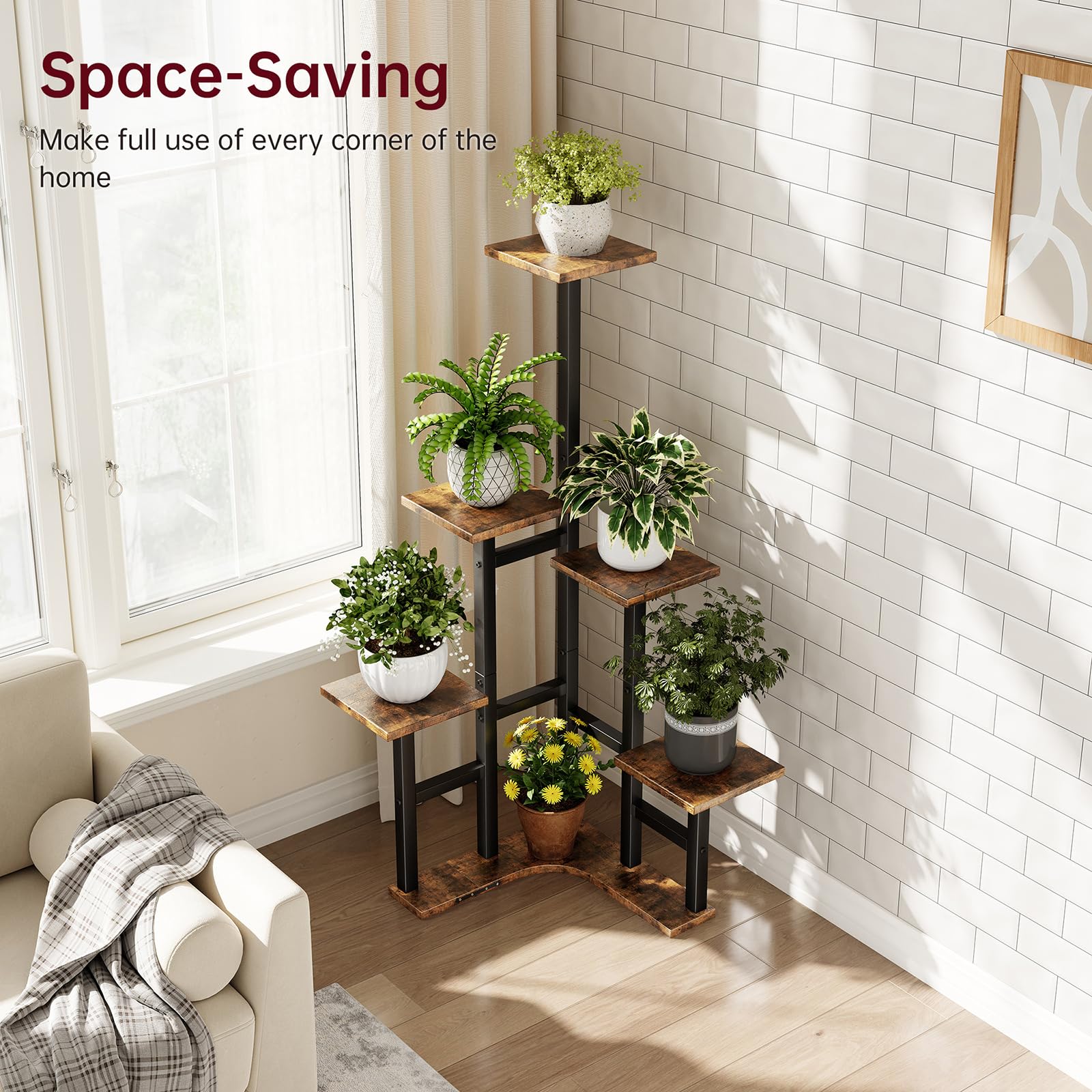 Corner Plant Stand Indoor Set of 2
