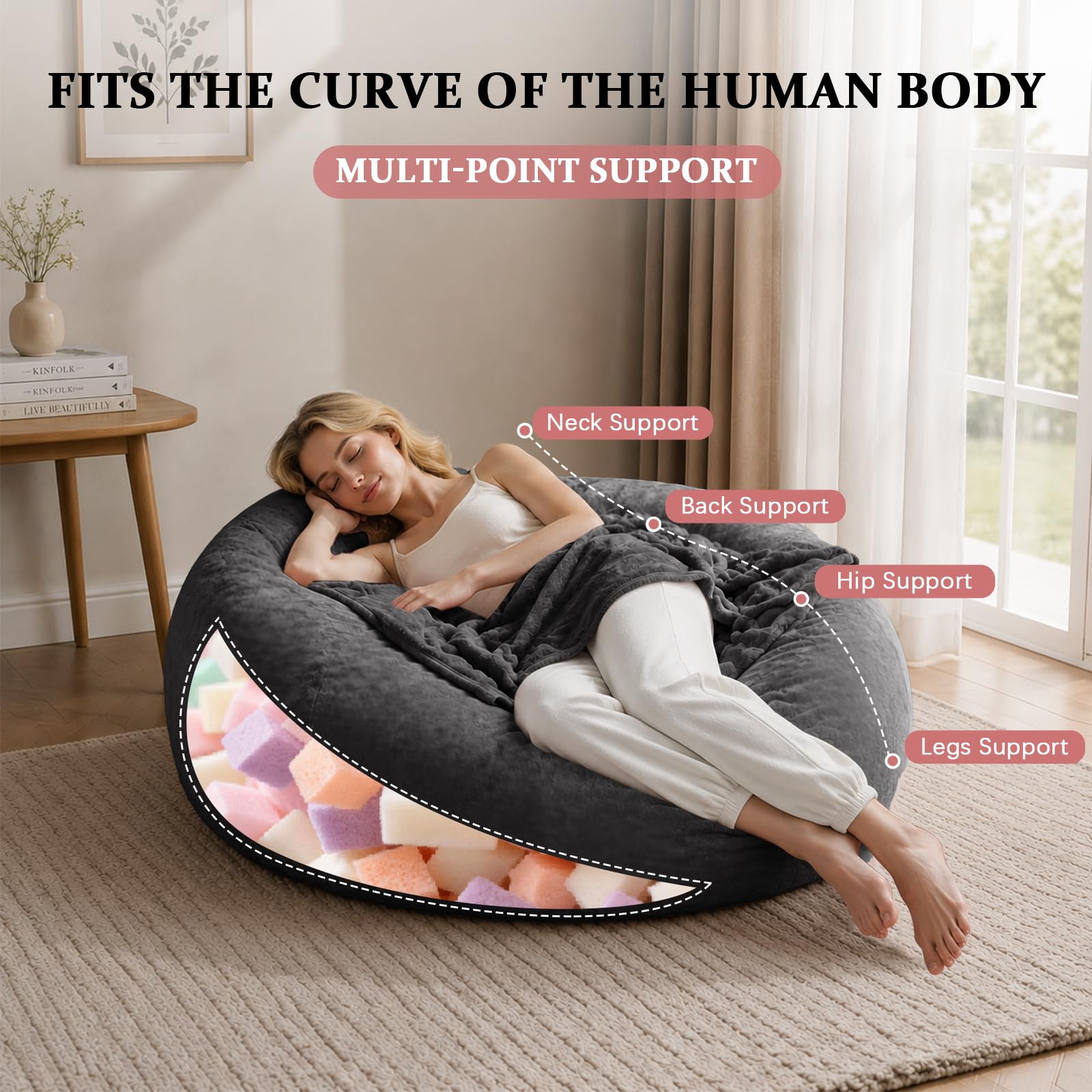 Memory Foam Bean Bag Chair