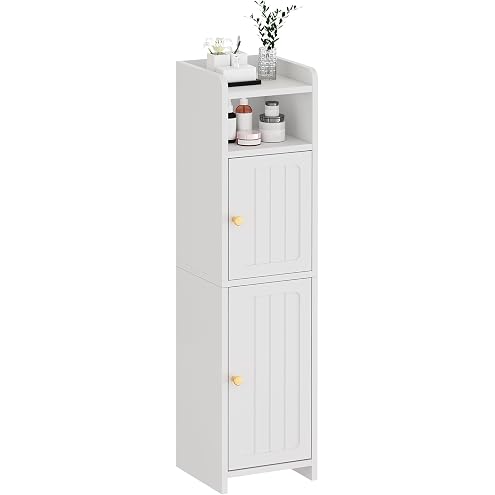 Small Bathroom Storage Cabinet with Toilet Paper Holder