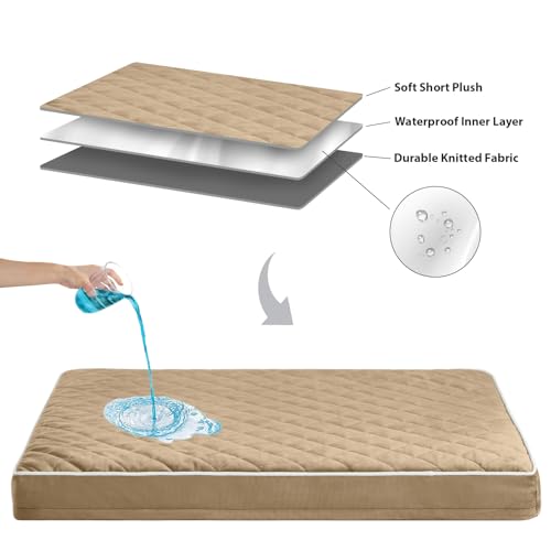 WNPETHOME Orthopedic Waterproof XL Dog Bed for Crate Cozy Sleep