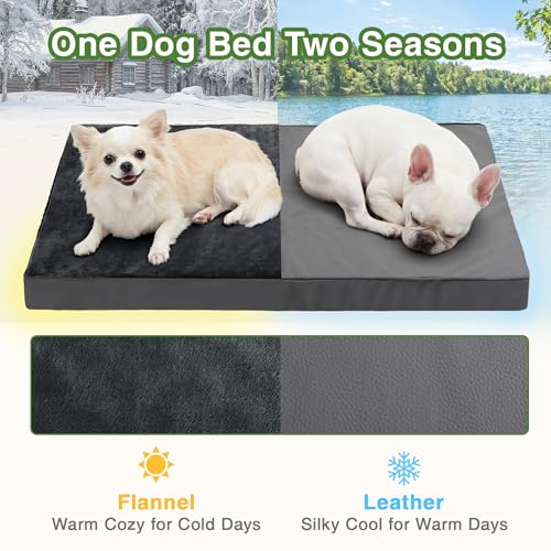 Waterproof Small Dog Bed Crate Pad 24", Washable Orthopedic Puppy Cat Mat
