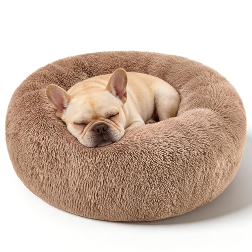 Donut Dog Bed for Medium Dogs Calming Round Washable Medium Sized Dog Bed