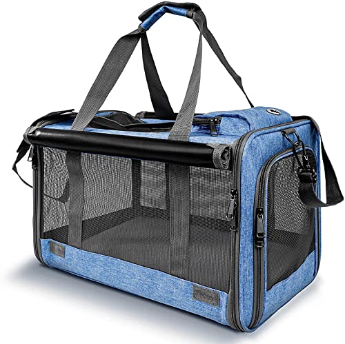 GAPZER Pet Carrier for Large and Medium Cat, Soft-Sided Pet Crate for Puppy