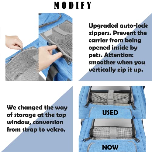 GAPZER Pet Carrier for Large and Medium Cat, Soft-Sided Pet Crate for Puppy