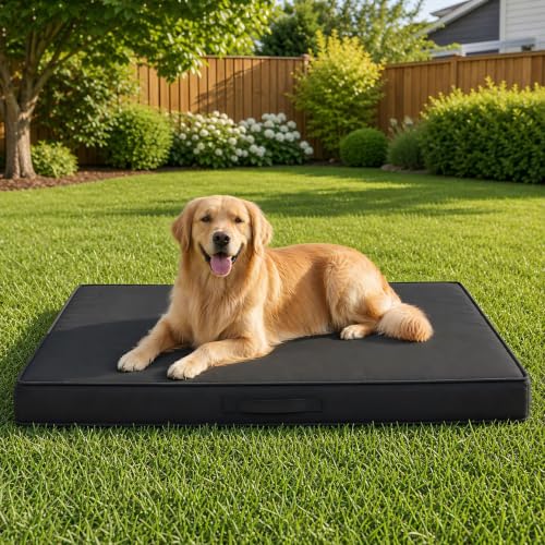 Outdoor Dog Bed Extra Large Sized Dog, Waterproof, 44x32x3.5 Inch