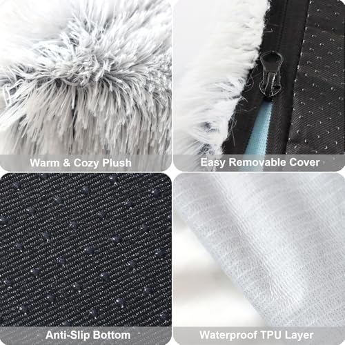 Orthopedic Memory Foam Dog Bed Large Size Crate Pad 41 x 27 Inch Gray