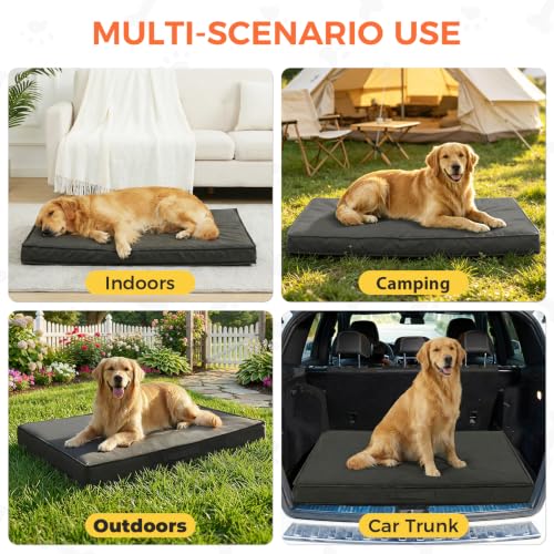 Outdoor Dog Bed Extra Large Sized Dog, Waterproof, 44x32x3.5 Inch