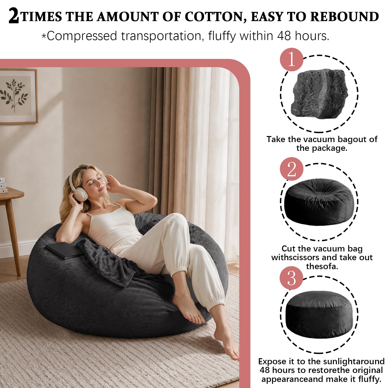Memory Foam Bean Bag Chair
