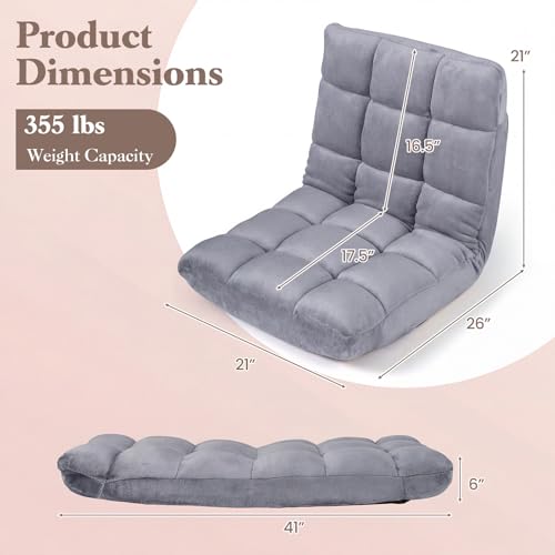 Folding Floor Chair with Back Support