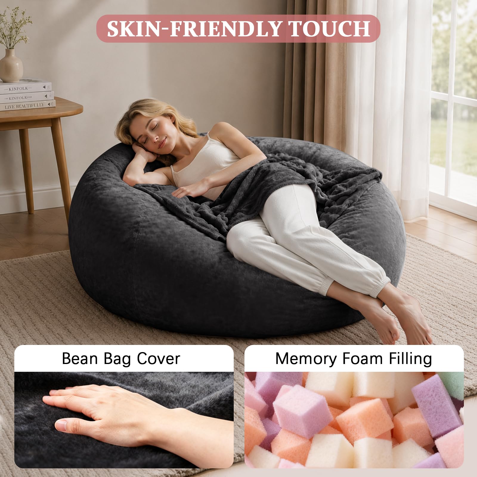 Memory Foam Bean Bag Chair