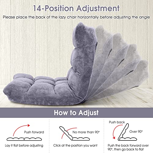 Folding Floor Chair with Back Support