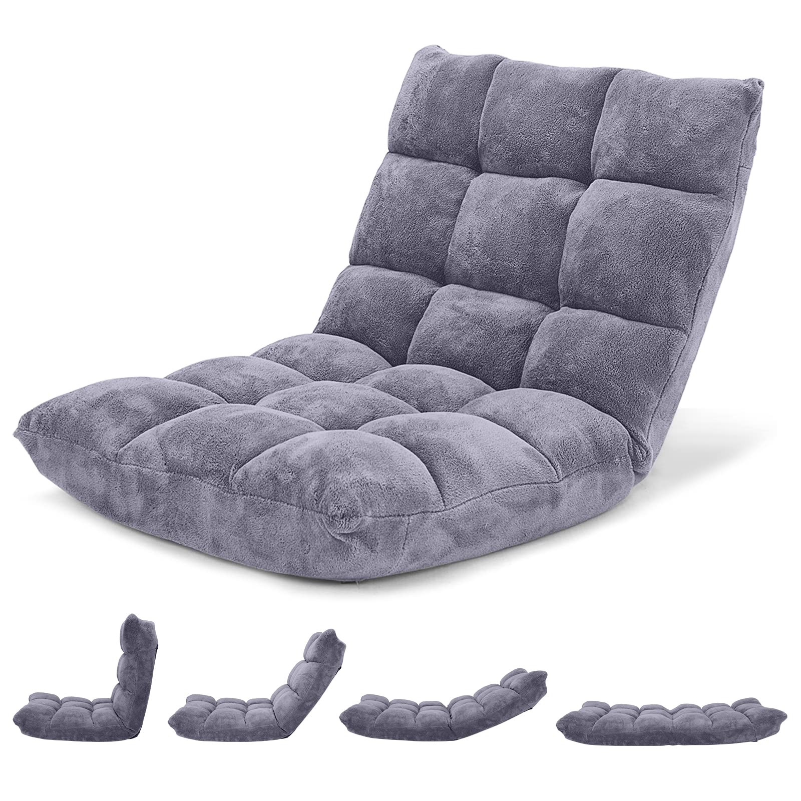 Folding Floor Chair with Back Support