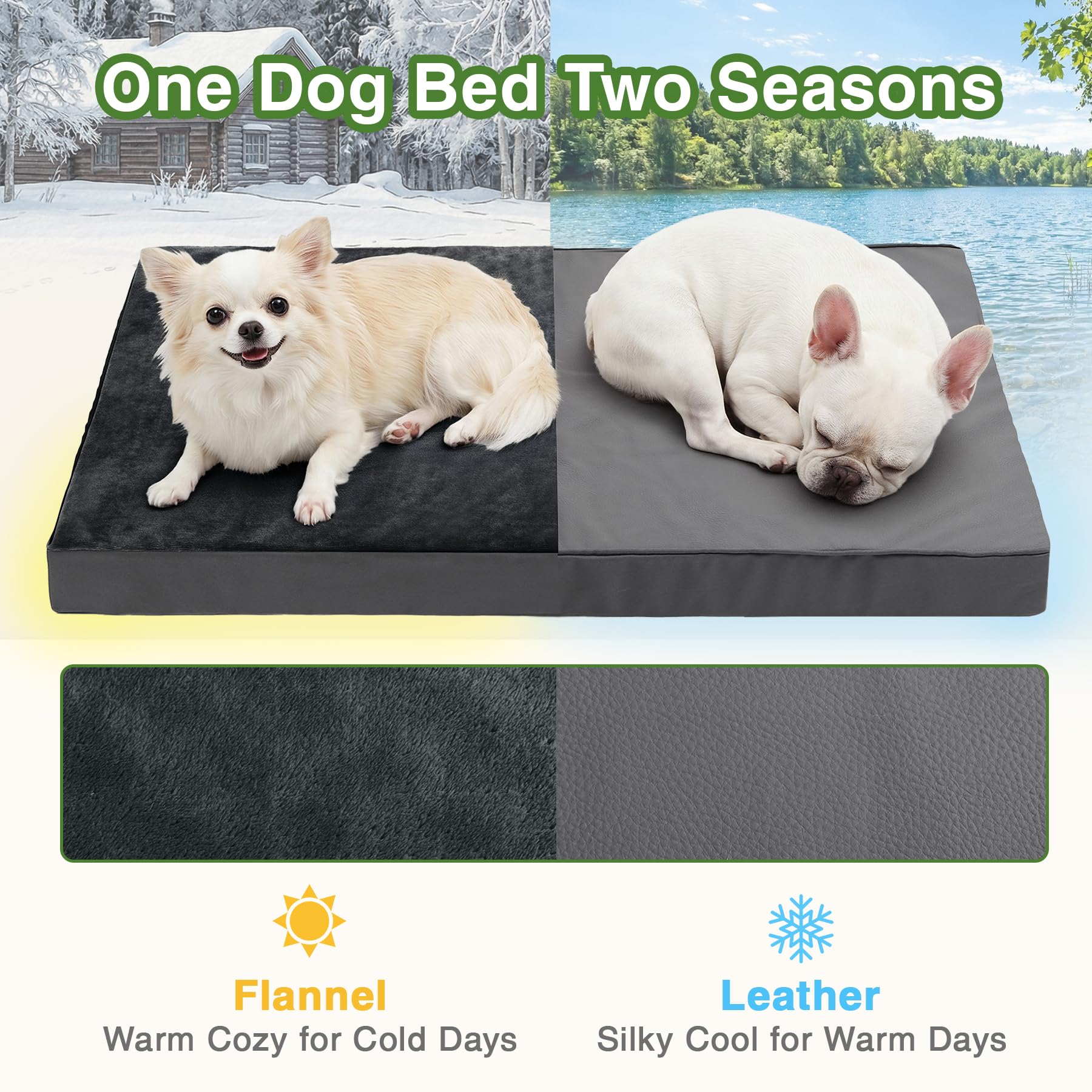 Waterproof Small Dog Bed Crate Pad 24", Washable Orthopedic Puppy Cat Mat