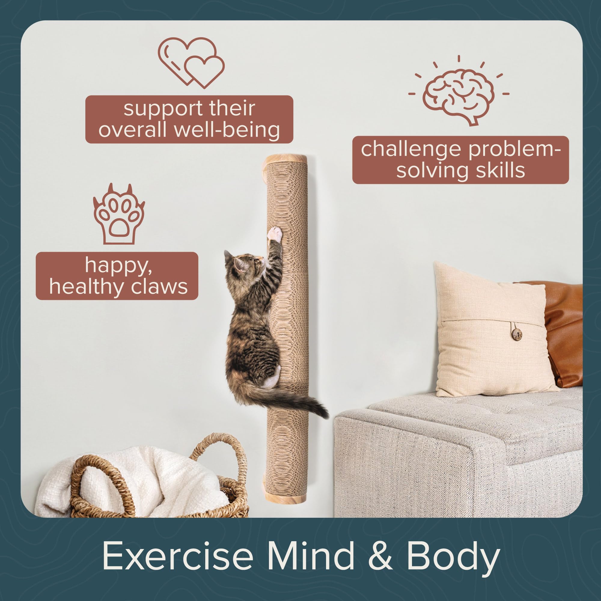 Floating Cat Shelf & Perch – Wall-Mounted Climbing Furniture for Cats - Moonbeam Path | Ascentials by FurHaven