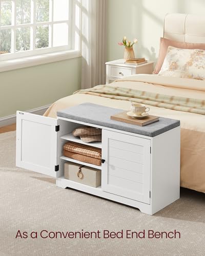3-Tier Shoe Storage Bench with Cushion