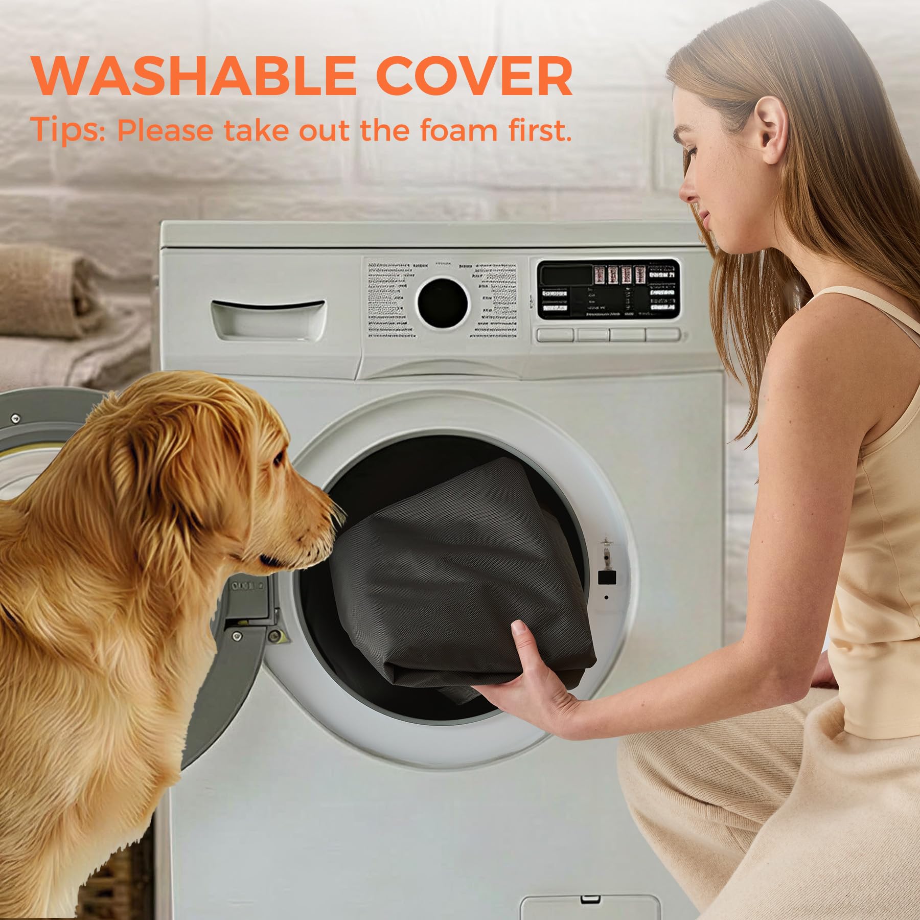 Outdoor Dog Bed Extra Large Sized Dog, Waterproof, 44x32x3.5 Inch