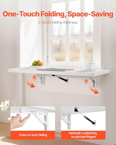 Wall Mounted Folding Table, 47.2 x 19.7 inches
