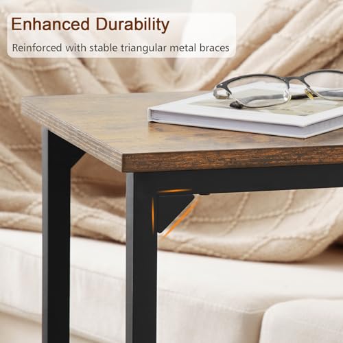 Shaped End Table Set of 2, Couch Side Table