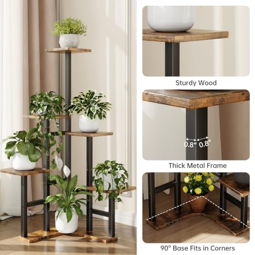 Corner Plant Stand Indoor Set of 2