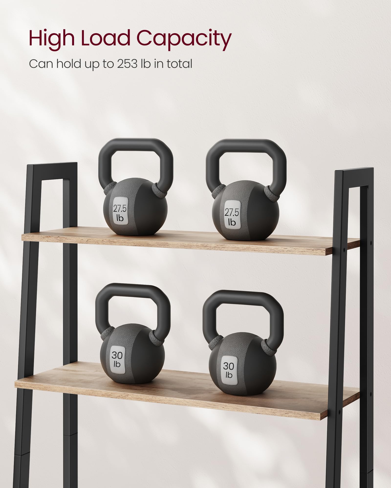 Ladder Shelf, Bookcase Book Shelf, Storage Shelves
