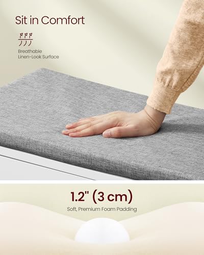 3-Tier Shoe Storage Bench with Cushion