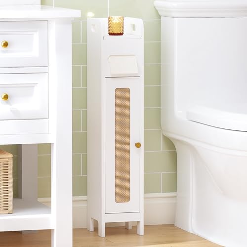Small Bathroom Storage Cabinet with Toilet Paper Holder