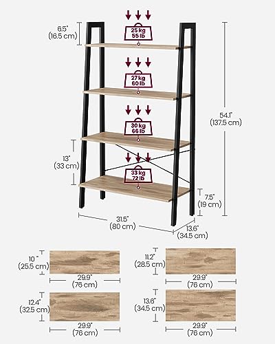 Ladder Shelf, Bookcase Book Shelf, Storage Shelves