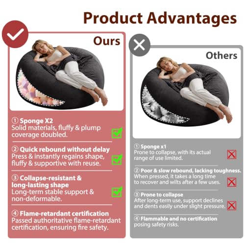 Memory Foam Bean Bag Chair