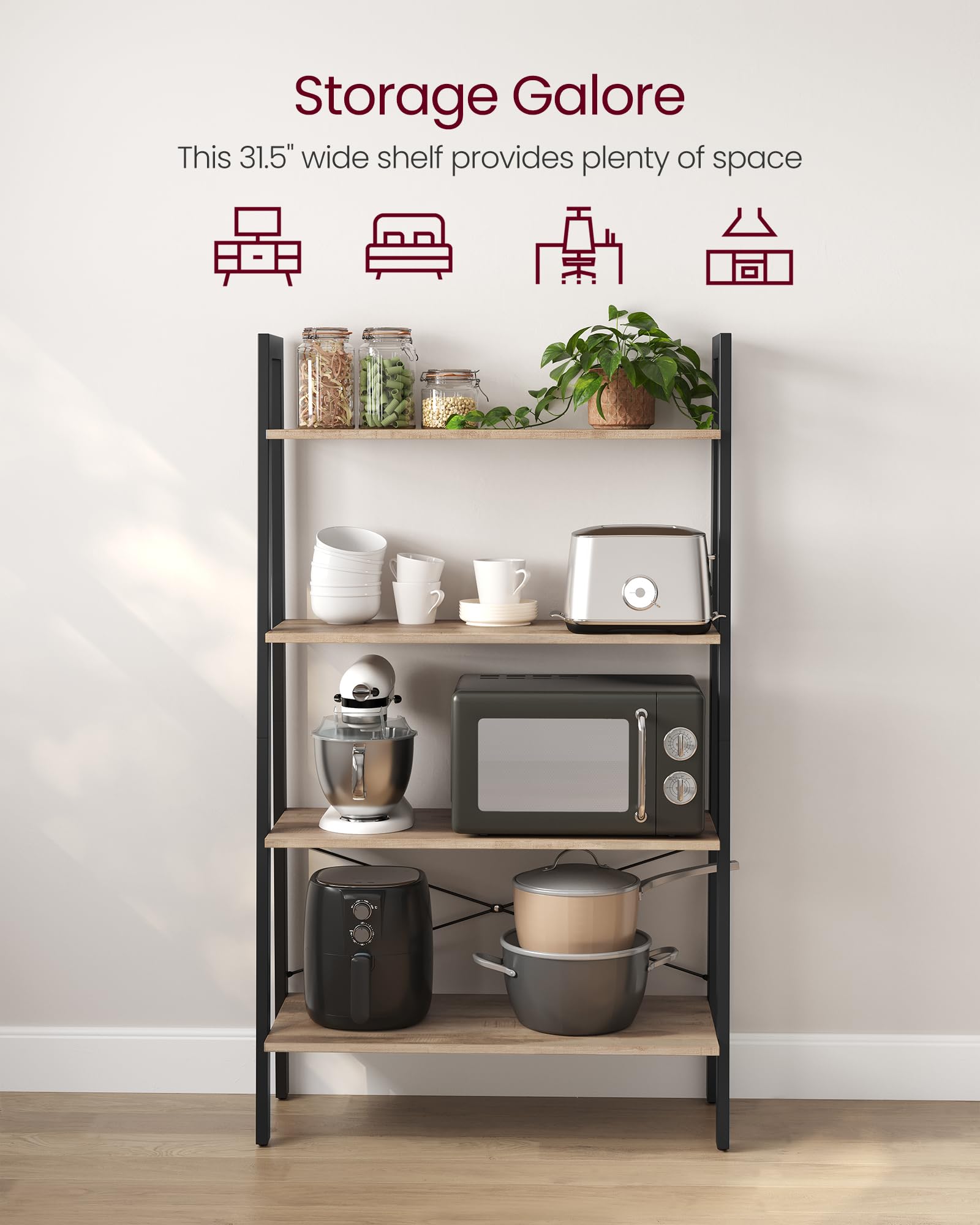 Ladder Shelf, Bookcase Book Shelf, Storage Shelves