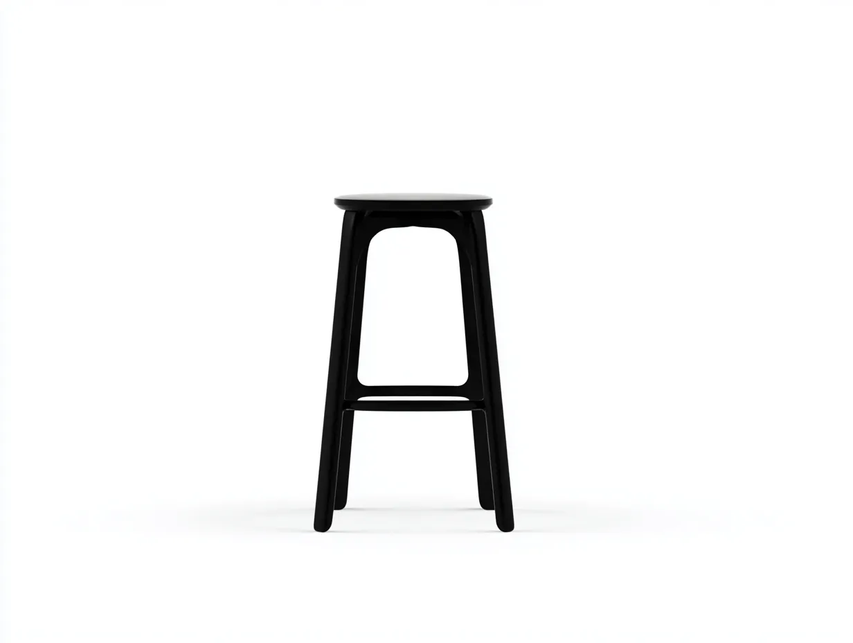Tabouret de bar 45×45×75 cm – bois noir – style épuré pour balcon-Cozenpanest