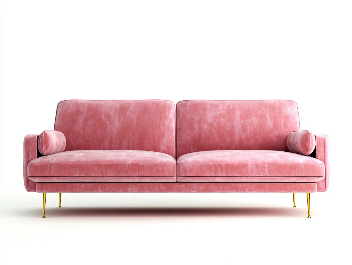 Canapé 2 places 210×90×85 cm – tissu rose – style contemporain-Cozenpanest