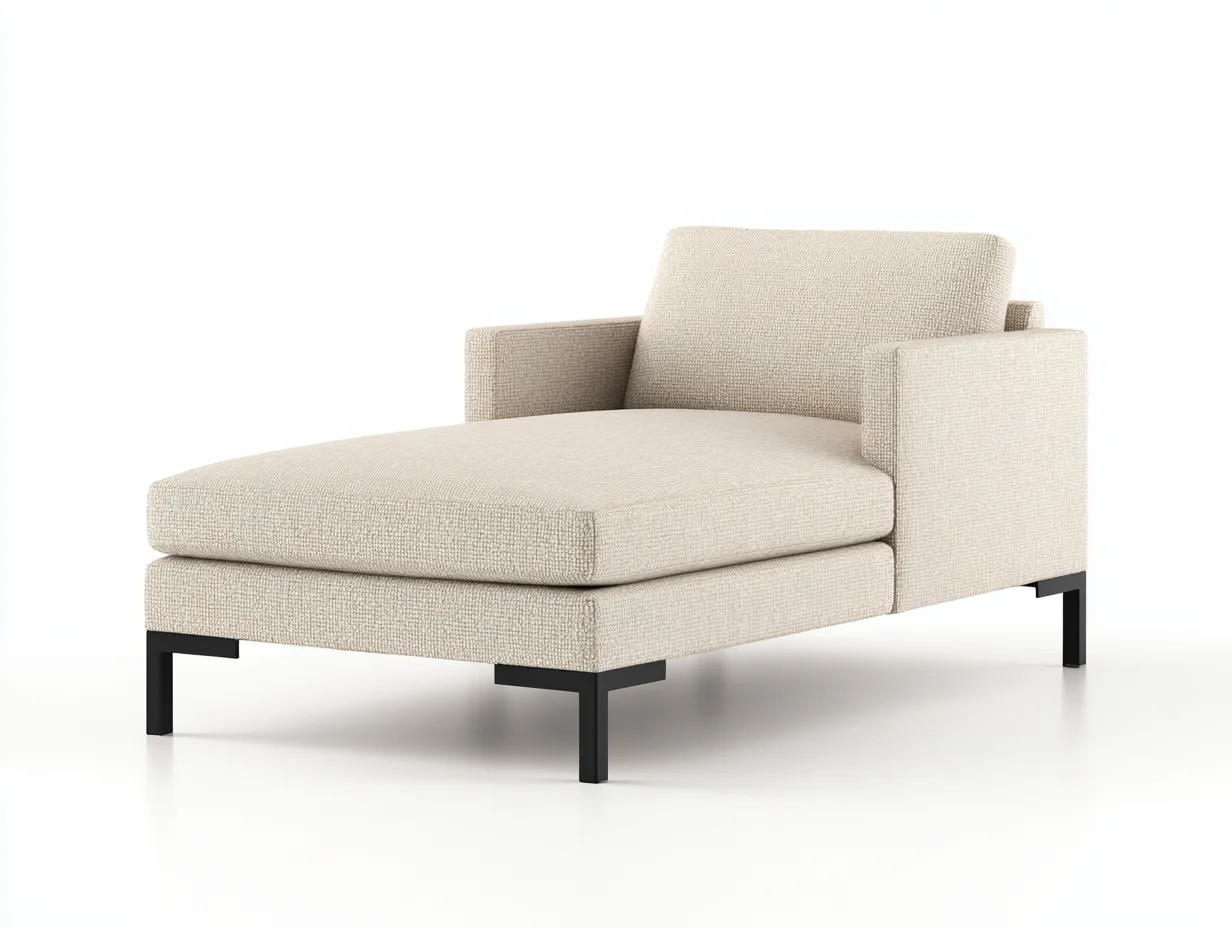 Fauteuil inclinable d'intérieur 170×86×82 cm – tissu gris clair et noir – méridienne moderne-Cozenpanest