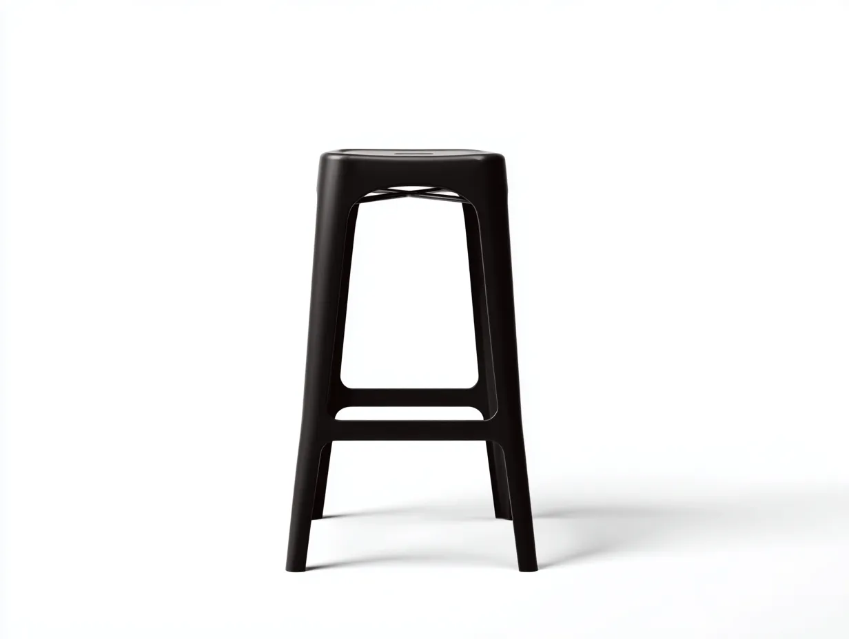 Tabouret de bar en polypropylène 40×40×76 cm - noir - terrasse style moderne-Cozenpanest