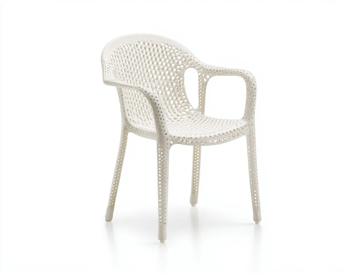 Chaise de jardin en polypropylène 57×60×82 cm - blanc - terrasse style ajouré moderne-Cozenpanest
