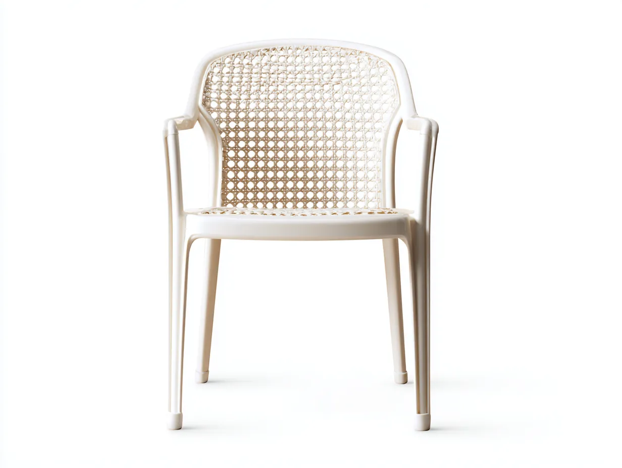 Chaise de jardin 58×56×80 cm – plastique blanc – pour balcon et terrasse-Cozenpanest
