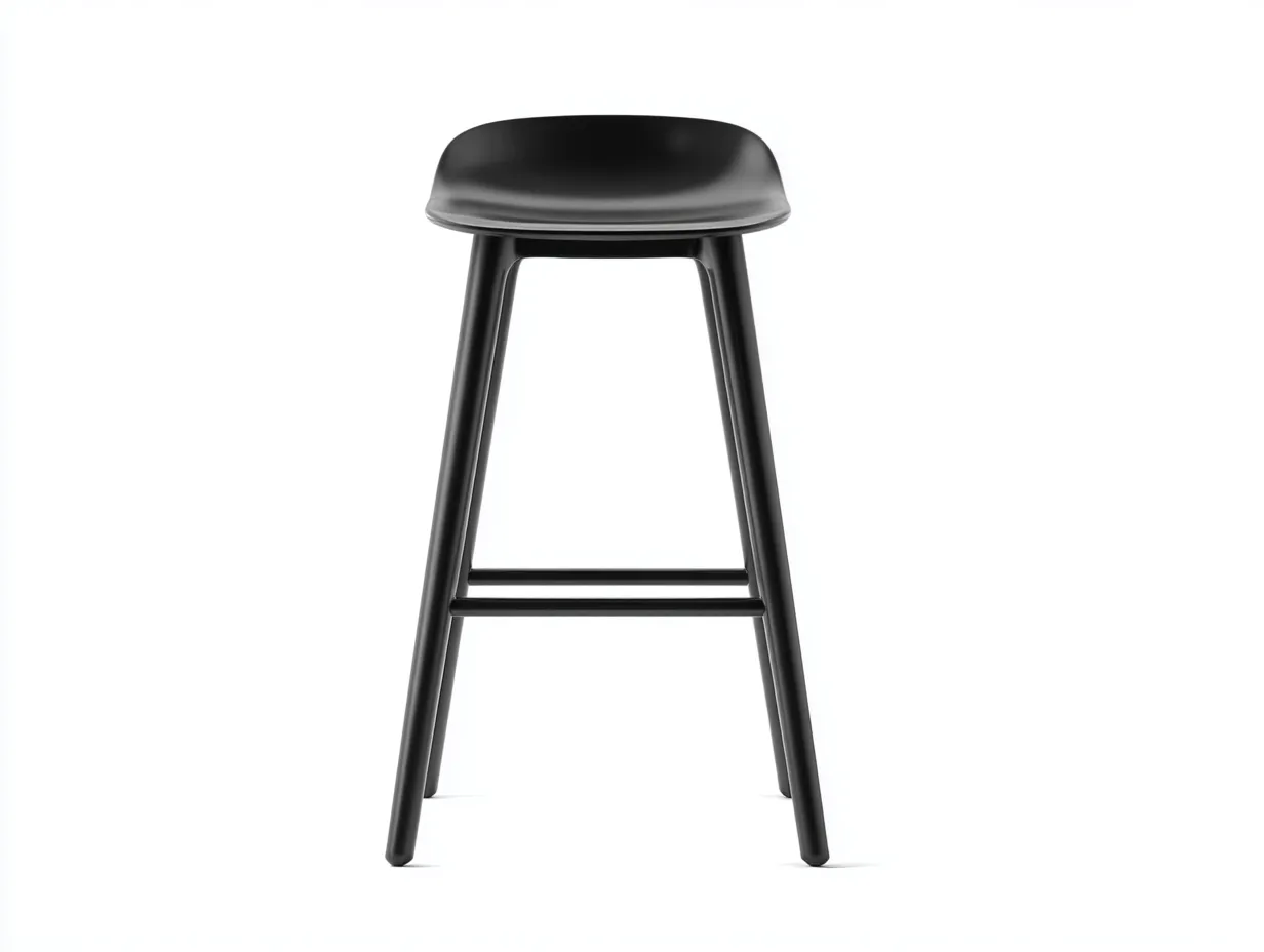 Tabouret de bar 43×40×76 cm – polypropylène et métal noir – style moderne-Cozenpanest