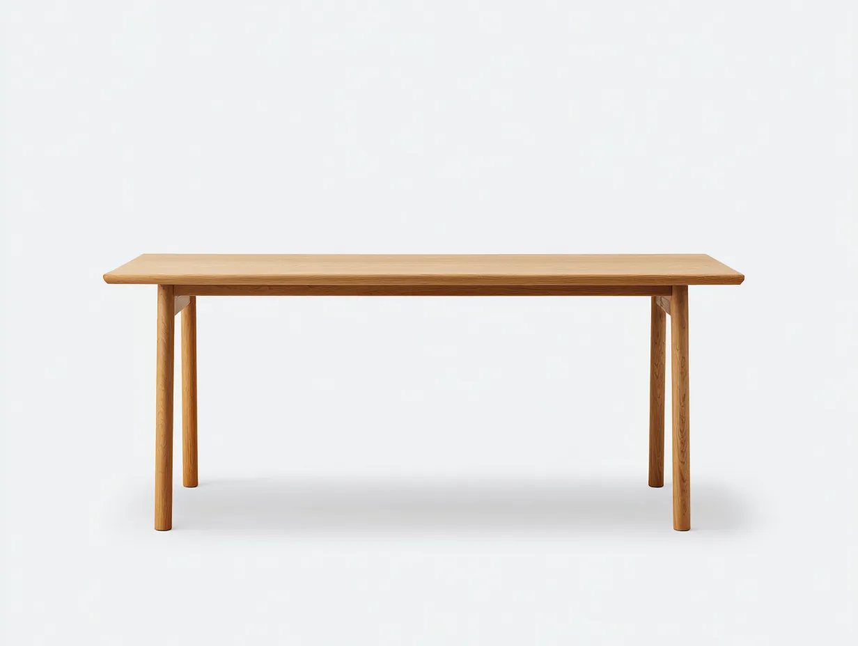 Table à manger 160×80×75 cm - bois naturel - design rectangulaire épuré pour terrasse-Sovoiaroom