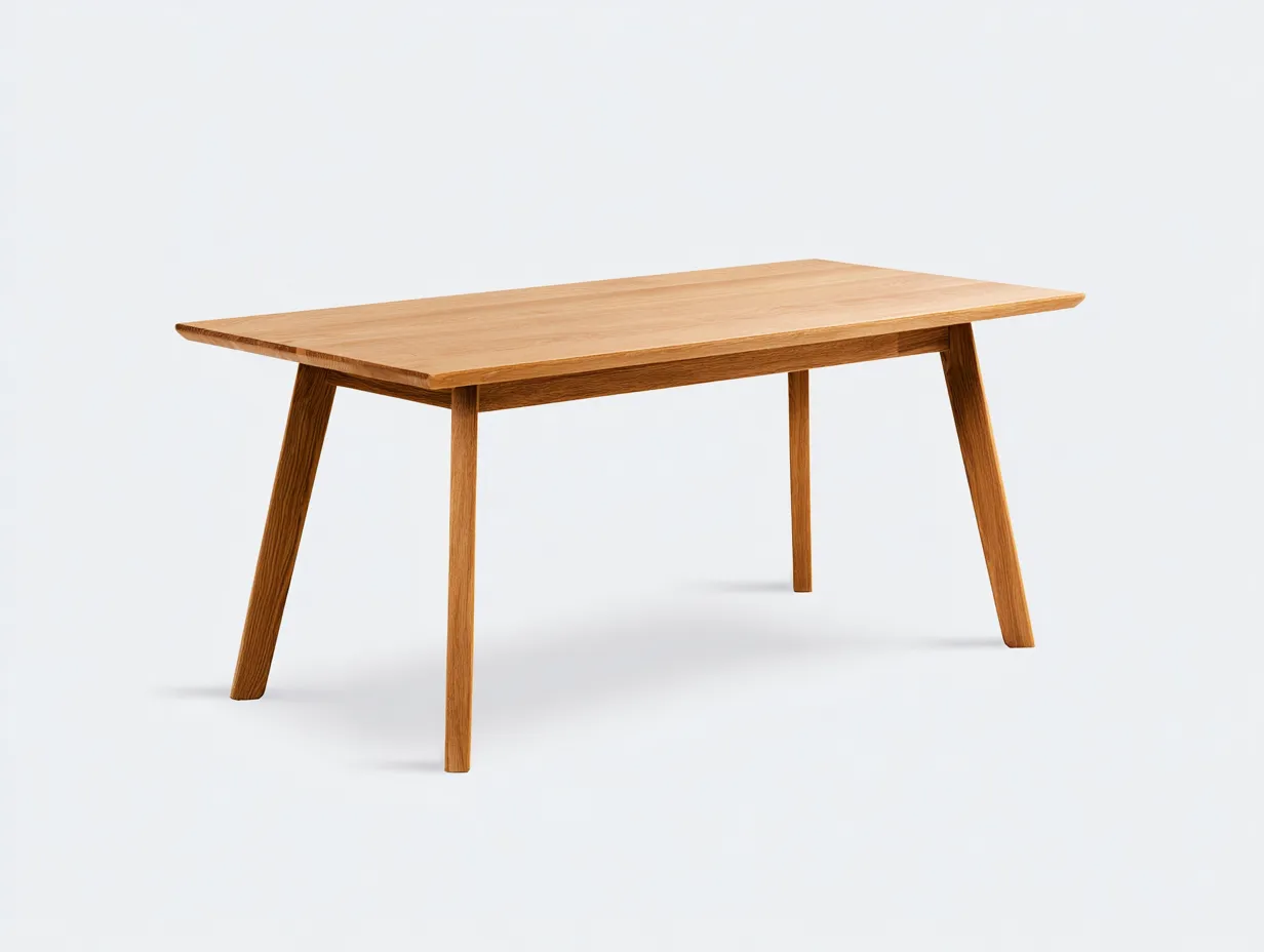 Table à manger 200×90×75 cm – bois naturel – ligne moderne pour terrasse-Sovoiaroom