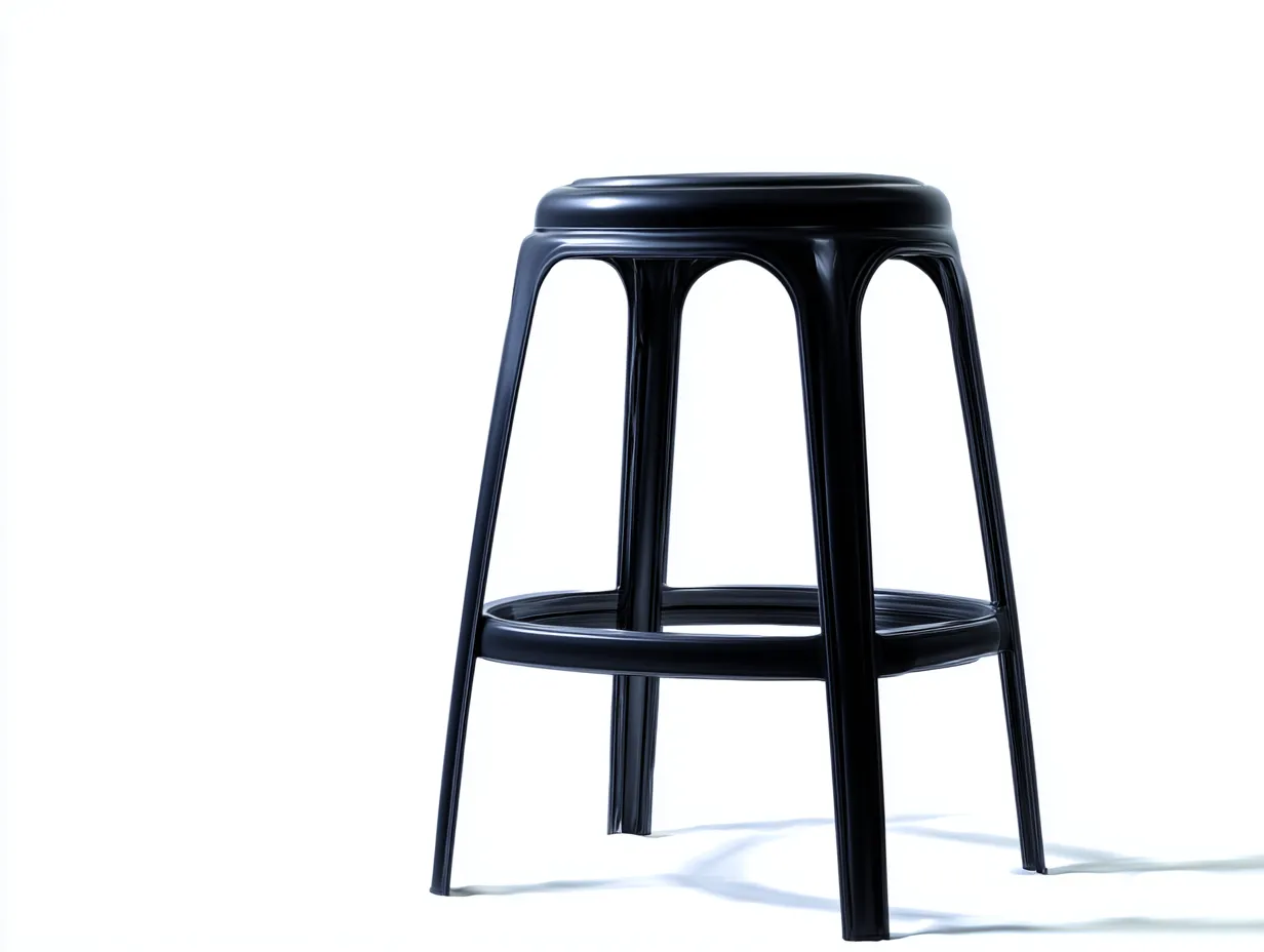Tabouret de bar en polypropylène 39×39×75 cm - blanc - terrasse style minimaliste-Sovoiaroom